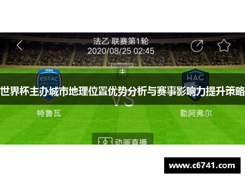 世界杯主办城市地理位置优势分析与赛事影响力提升策略
