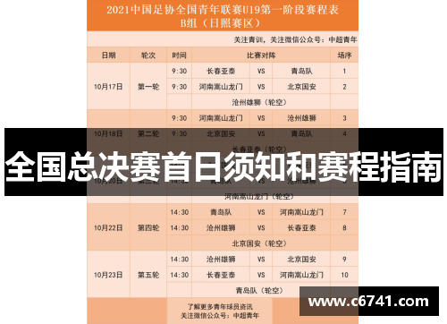 全国总决赛首日须知和赛程指南